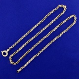 28 Inch Cable Link Neck Chain In 14k Yellow Gold