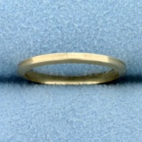 Straight Edge Stacking Band Ring In 14k Yellow Gold