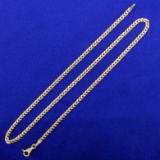 16 Inch Italian-made Curb Link Neck Chain In 14k Yellow Gold