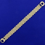 7 Inch Panther Link Bracelet In 18k Yellow Gold