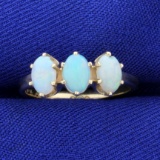 1.5ct Tw Opal Ring In 10k Yellow Gold