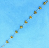 Nature Design Citrine Bracelet In 10k Yellow Gold