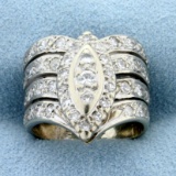 Vintage 1ct Tw Diamond Ring In 14k White Gold