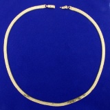Italian Made 20 1/2 Inch Thick Herringbone Chain In 14k Yellow Gold