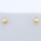 3mm Ball Stud Earrings In 14k Yellow Gold