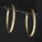 1 1/4 Inch Diamond Cut Hoop Earrings In 14k Yellow Gold