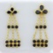 Antique Hand Made 2ct Tw Sapphire Dangle Chandelier Earrings In 18k Yellow Gold