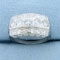 1ct Tw 3-row Vintage Diamond Ring In 14k White Gold
