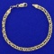 7 1/8 Inch Double Cable Link Chain Bracelet In 14k Yellow Gold