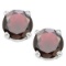 8mm Large Natural Garnet Stud Earrings In Sterling Silver