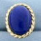 14ct Lapis Lazuli Solitaire Ring In 14k Yellow Gold