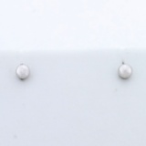 3mm Ball Stud Earrings In 14k White Gold