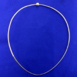 V Choker Collar Necklace In 18k Yellow Gold