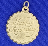 Anniversary Pendant In 14k Yellow Gold