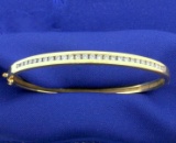 1ct Tw Diamond Bangle Bracelet In 14k Yellow Gold