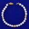 7 Inch Cultured Akoya Pearl Bracelet In 14k Yellow Gold