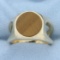 Men's Heavy Tiger's Eye Ring In 14k Yellow Gold