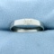 Men's Antique X Design Band Ring In Platinum