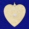 Engravable Diamond Heart Pendant In 14k Yellow And White Gold