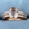 2.5ct Morganite And Diamond Ring In 10k Rose Gold