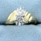 Diamond Cluster Ring In 10k Yellow And White Gold