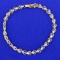 7 Inch Heart Link Bracelet In 14k Yellow Gold