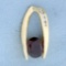 Over 4ct Garnet And Diamond Slide In 14k Yellow Gold