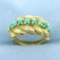 Vintage Persian Turquoise Ring In 18k Yellow Gold