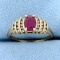 1ct Natural Ruby And Diamond Gold Ring