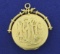 Vintage Monogrammed Locket Pendant In 14k Yellow Gold