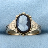 Antique Cameo Ring In 14k Rose Gold