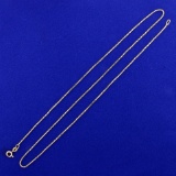 24 Inch Italian Made Elongated Box Link Neck Chain In 14k Yellow Gold