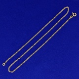 15 Inch Cable Link Neck Chain In 18k Yellow Gold