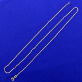 19 1/2 Inch Twisting Wheat Link Neck Chain In 18k Yellow Gold