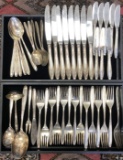 46 Piece Gorham Willow Sterling Silver Flatware Set