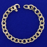 Oval Cable Link Bracelet In 14k Yellow Gold
