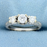 1.5ct Tw Diamond Engagement Or Anniversary Ring In 18k White Gold