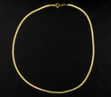 18k Yellow Gold Flat S Link Neck Chain