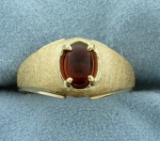 1ct Garnet Ring In 10k Yellow Gold