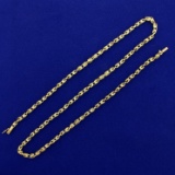 20 Inch Designer Link Neck Chain In 14k Yellow Gold