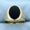 Large Oval Onyx Ring In 14k Yellow Gold