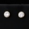.50ct Tw Diamond Stud Earrings In 14k White Gold