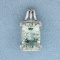 6ct Green Amethyst And Diamond Pendant In 14k White Gold