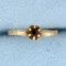 Antique Claw Set Garnet Ring In 10k Yellow Gold