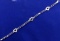 Italian Made Diamond Heart Bracelet In 14k White Gold