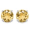 6mm Citrine Stud Earrings In Sterling Silver