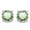 6mm Green Amethyst Stud Earrings In Sterling Silver