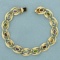 Multi-colored Semi-precious Gemstone Bracelet In 14k Yellow Gold