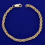 Rope Style Bracelet In 10k Yellow Gold