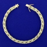 Flat Curb Link Bracelet In 14k Yellow Gold